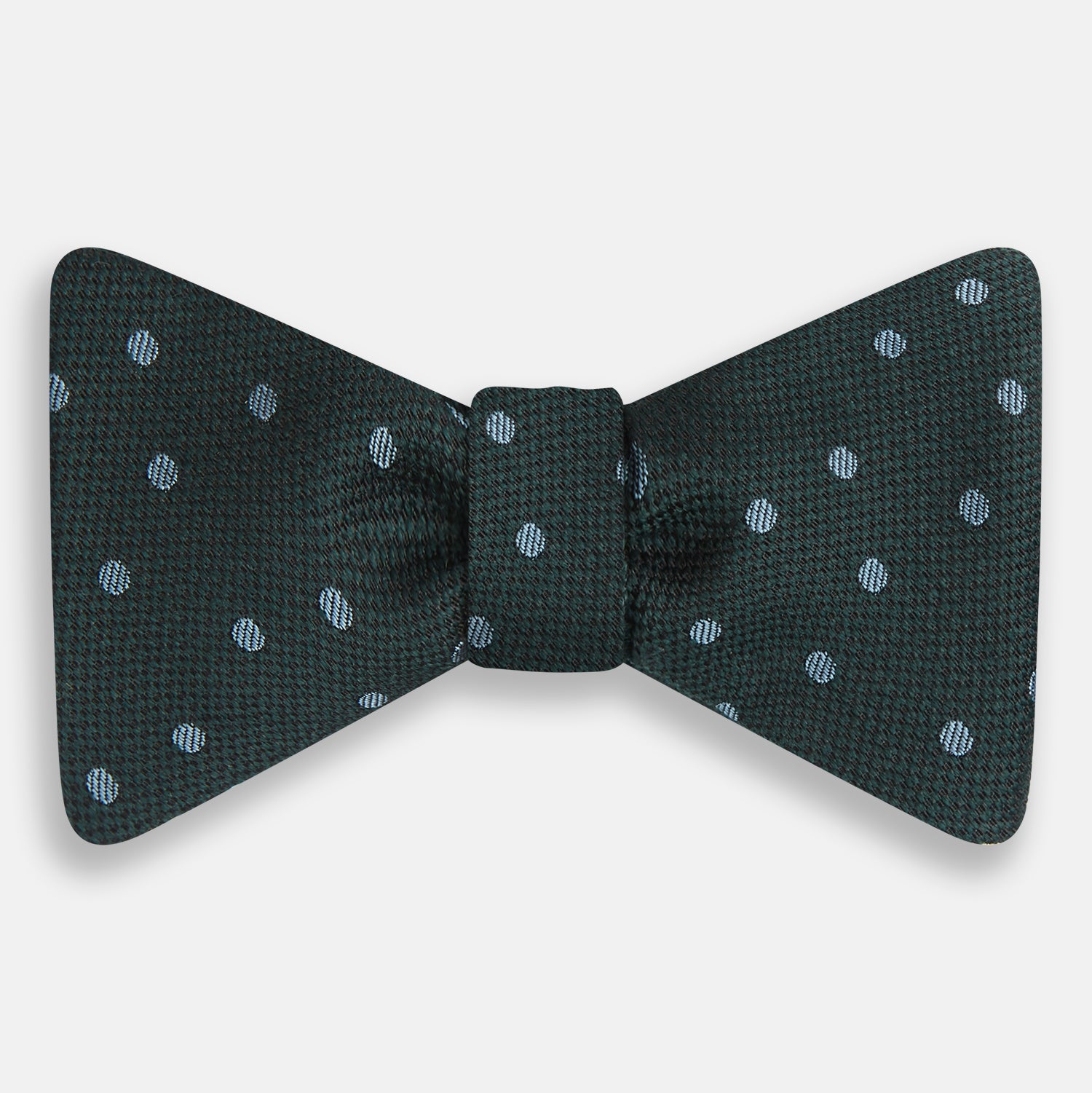 View 1 of product Pale Blue and Green Micro Dot Silk Bow Tie