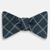 View 1 of product Navy Triple Check Silk Bow Tie