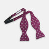 View 2 of product Magenta Motif Silk Bow Tie