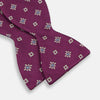 View 3 of product Magenta Motif Silk Bow Tie