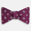 Magenta Motif Silk Bow Tie