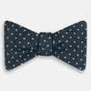 View 1 of product Navy Micro Dot Silk Bow Tie