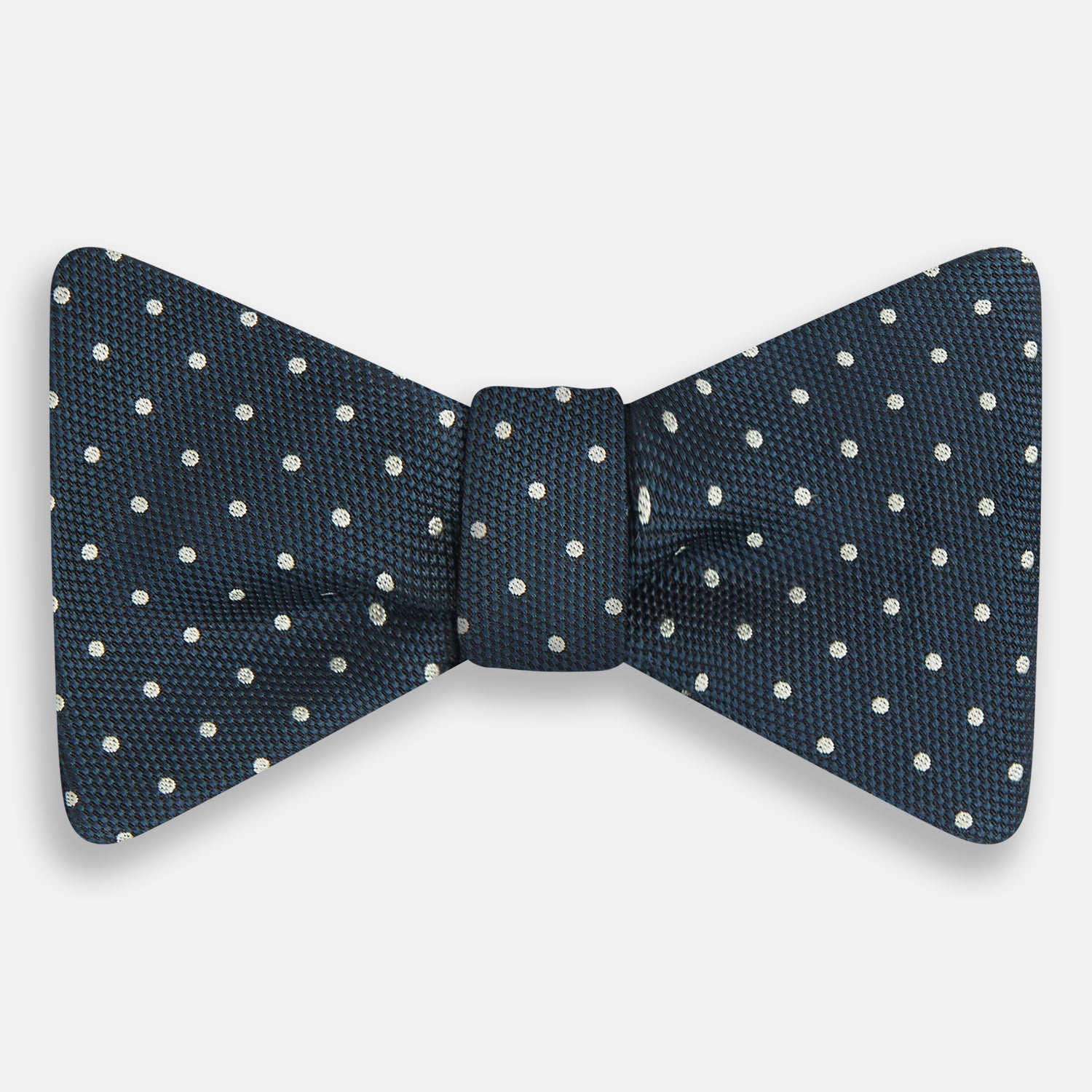 View 1 of product Navy Micro Dot Silk Bow Tie
