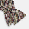 View 3 of product Brown Puppytooth Stripe Silk Bow Tie