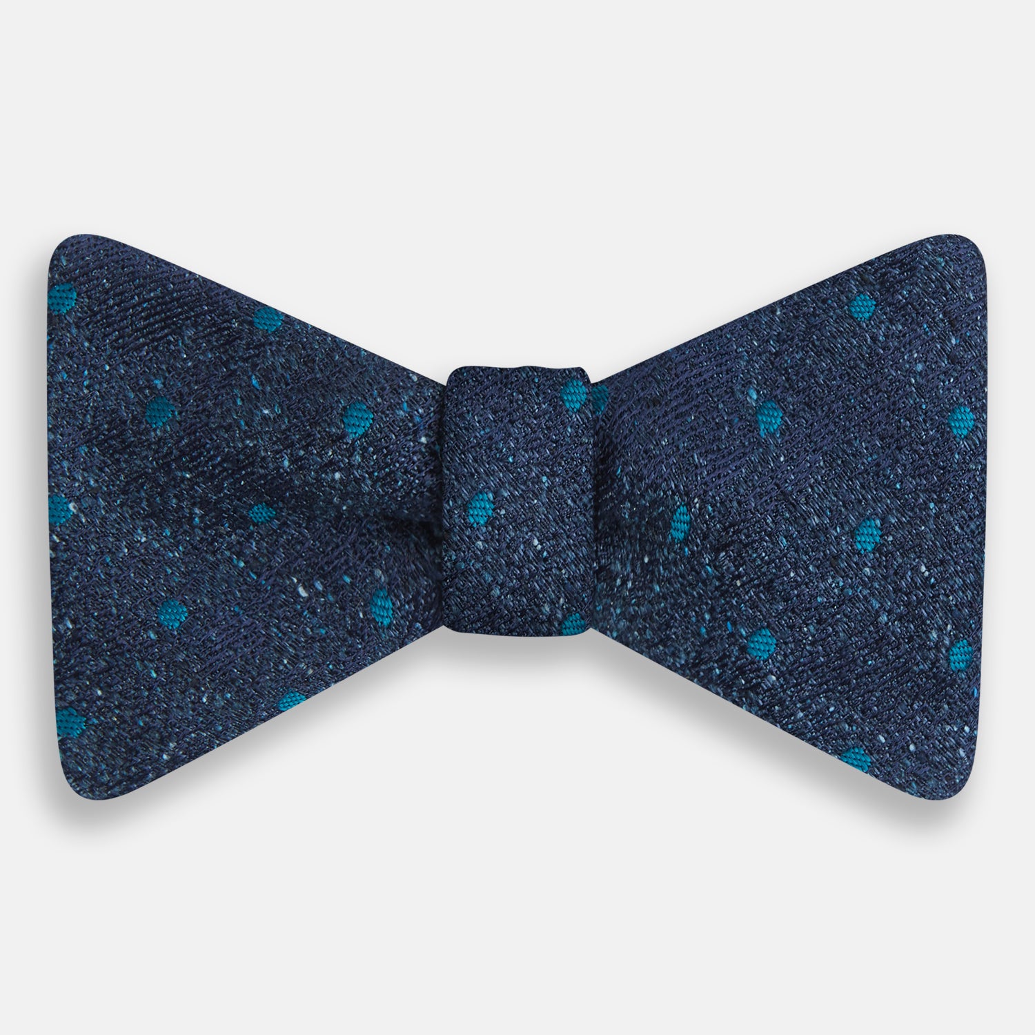 View 1 of product Teal Micro Dot Silk Bow Tie