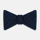 TIES BOWS CIRCLES DOTS PRNTD SILK SUPER DRK NVY OS