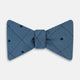 Blue and Navy Concentric Diamond Printed Silk Bow Tie OS