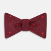 View 1 of product Tulip Red Concentric Diamond Printed Silk Bow Tie OS