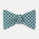 Forest Green and Blue Nested Square Printed Silk Bow Tie OS
