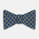 Navy Interlocking Circle Foulard Silk Bow Tie OS