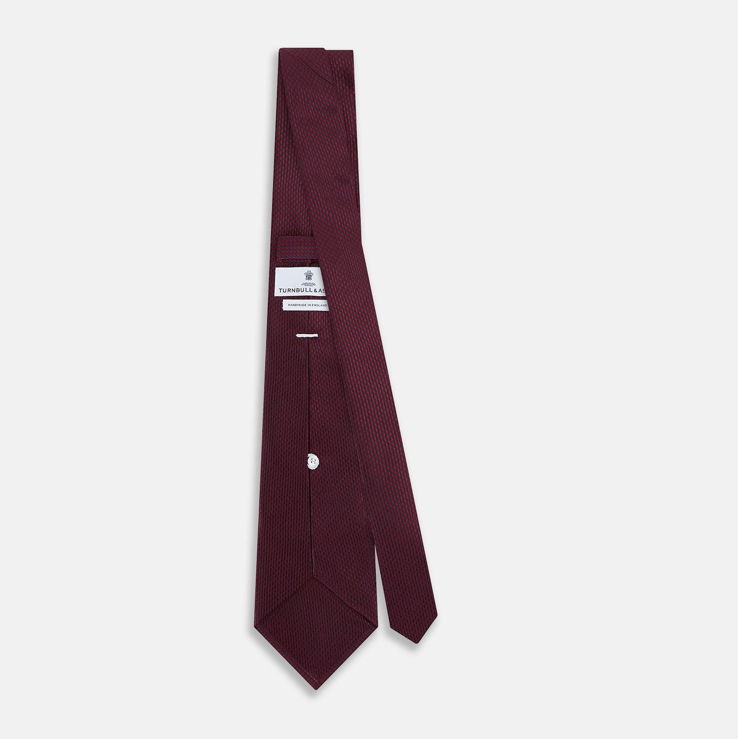 View 4 of product Seven-Fold Navy and Red Silk Tie