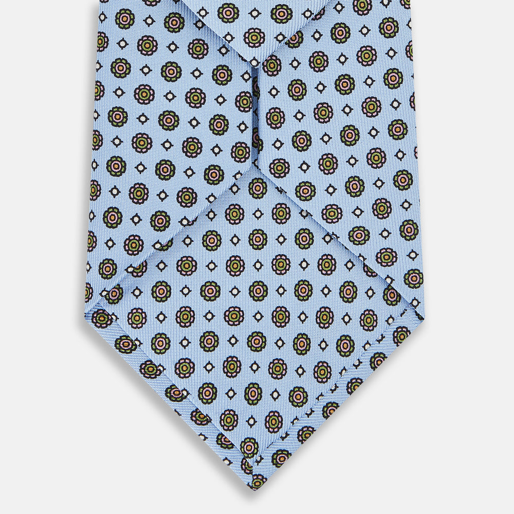 The Great Gatsby Seven-Fold Silk Sky Tie As Seen On Jay Gatsby