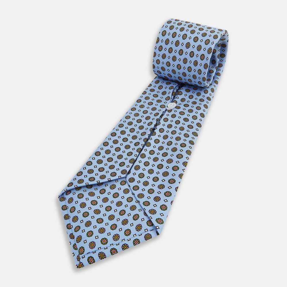 The Great Gatsby Seven-Fold Silk Sky Tie As Seen On Jay Gatsby