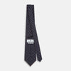 View 4 of product Navy and Red Circle Foulard Silk Tie