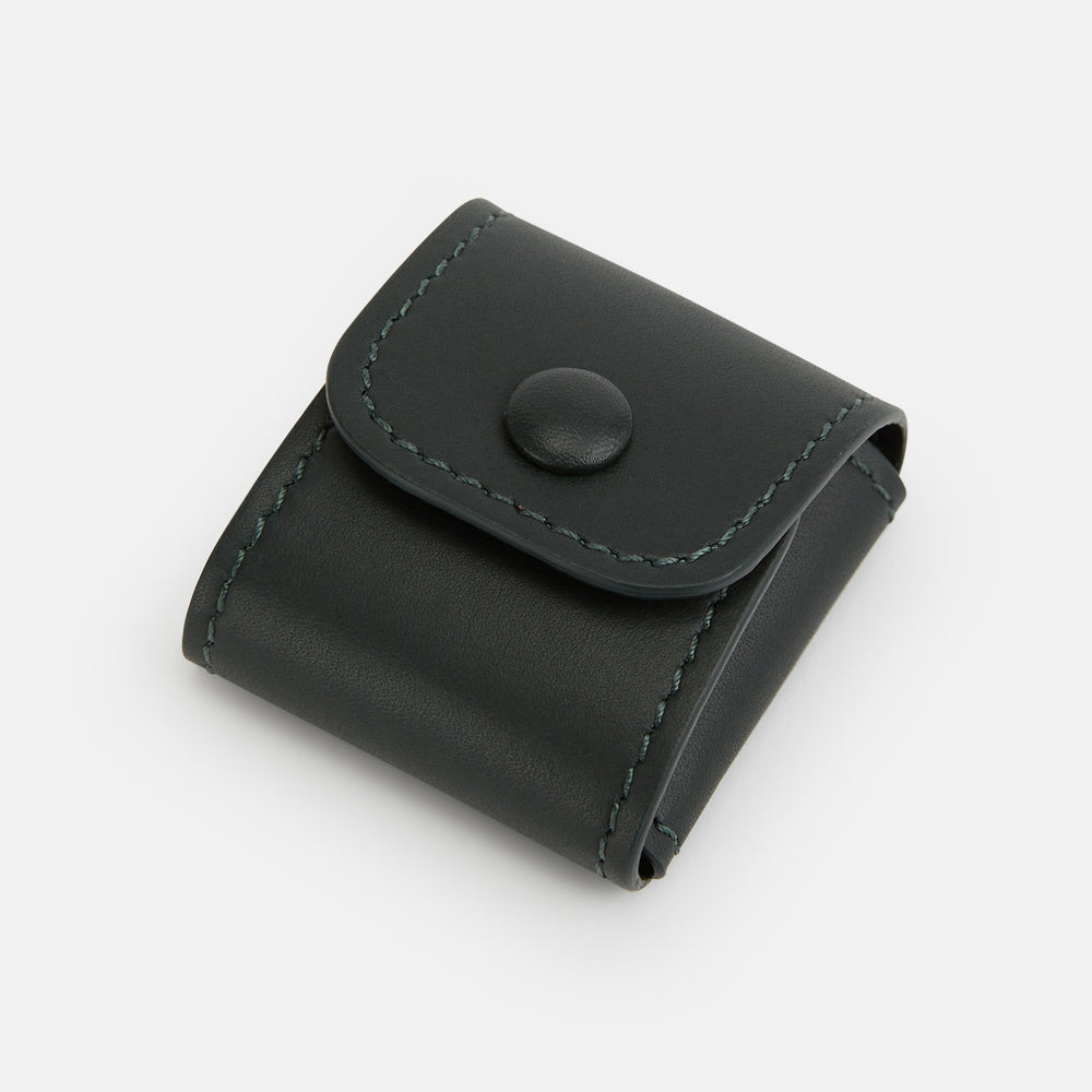 Forest Green Leather Cufflinks