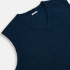 View 2 of product Dark Green Melange Cashmere V-Neck Vest
