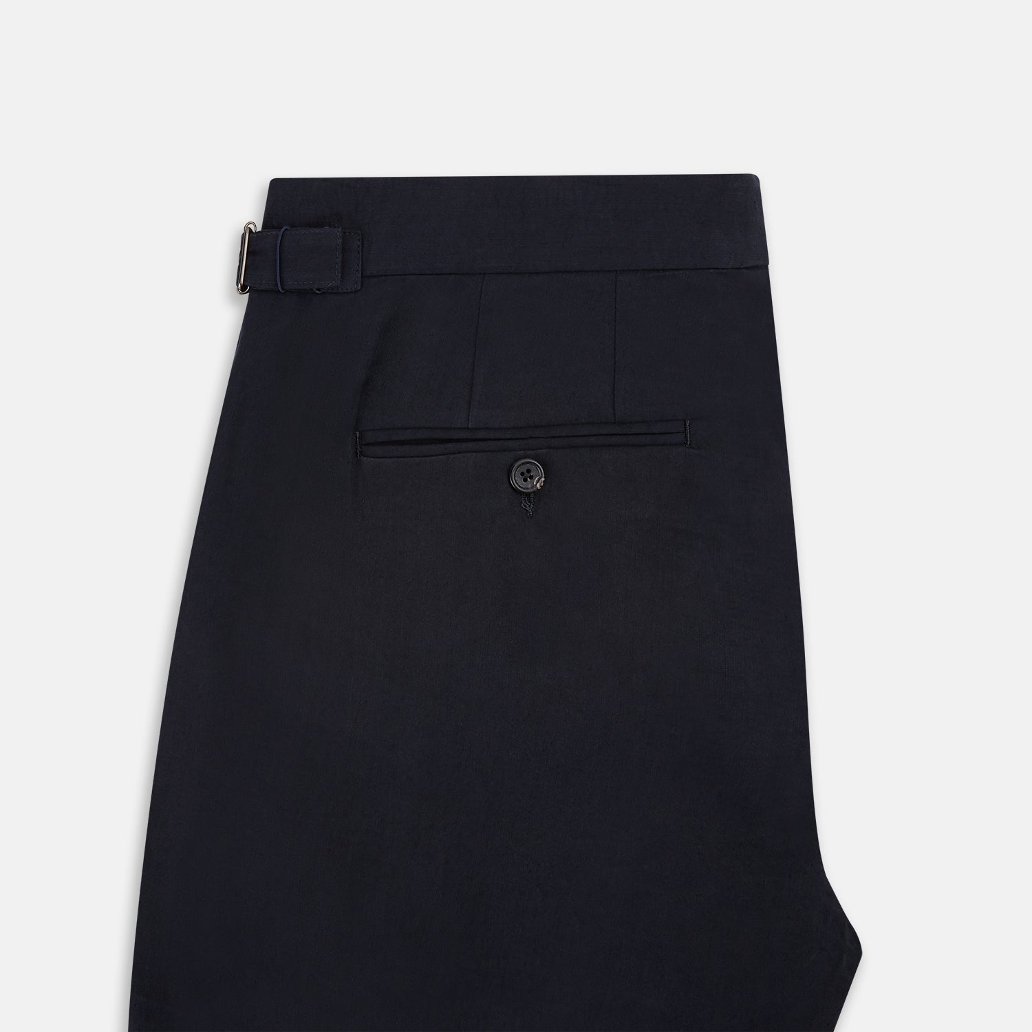 View 5 of product Navy Linen Blend Henry Trousers