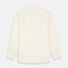 Tailored Fit Cream Cotton Shirt with Kent Collar and 3-Button Cuffs