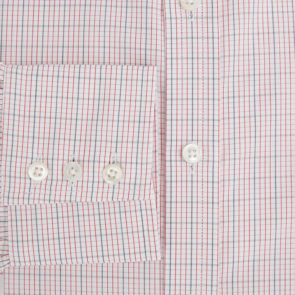 Red Micro Graph Check Mayfair Shirt