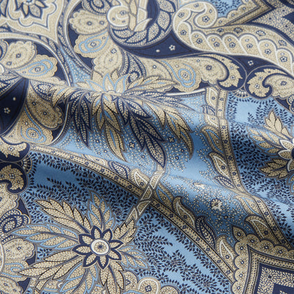 Pale Blue Baroque Silk-blend Hyde Pyjama Set Image 2