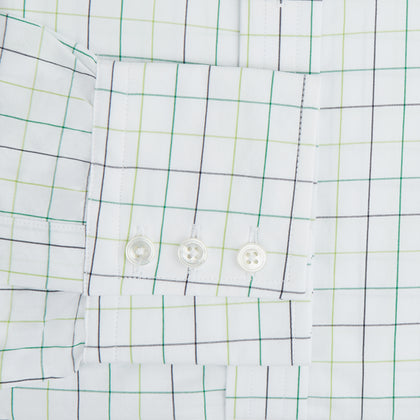 Dark Green Grid Check Mayfair Shirt Image 3
