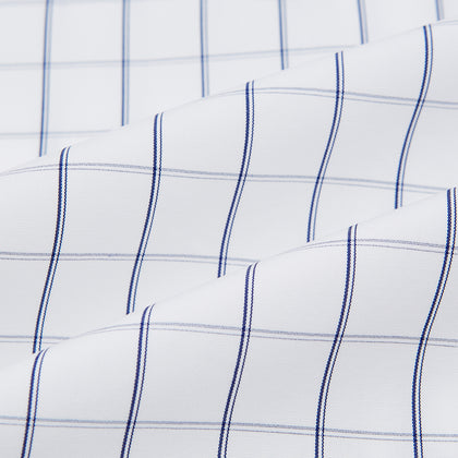 Dark Navy Double-Line Checked Westminster Shirt Image 7