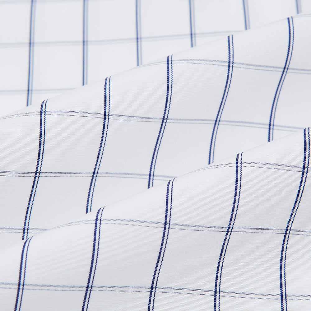 Dark Navy Double-Line Checked Westminster Shirt