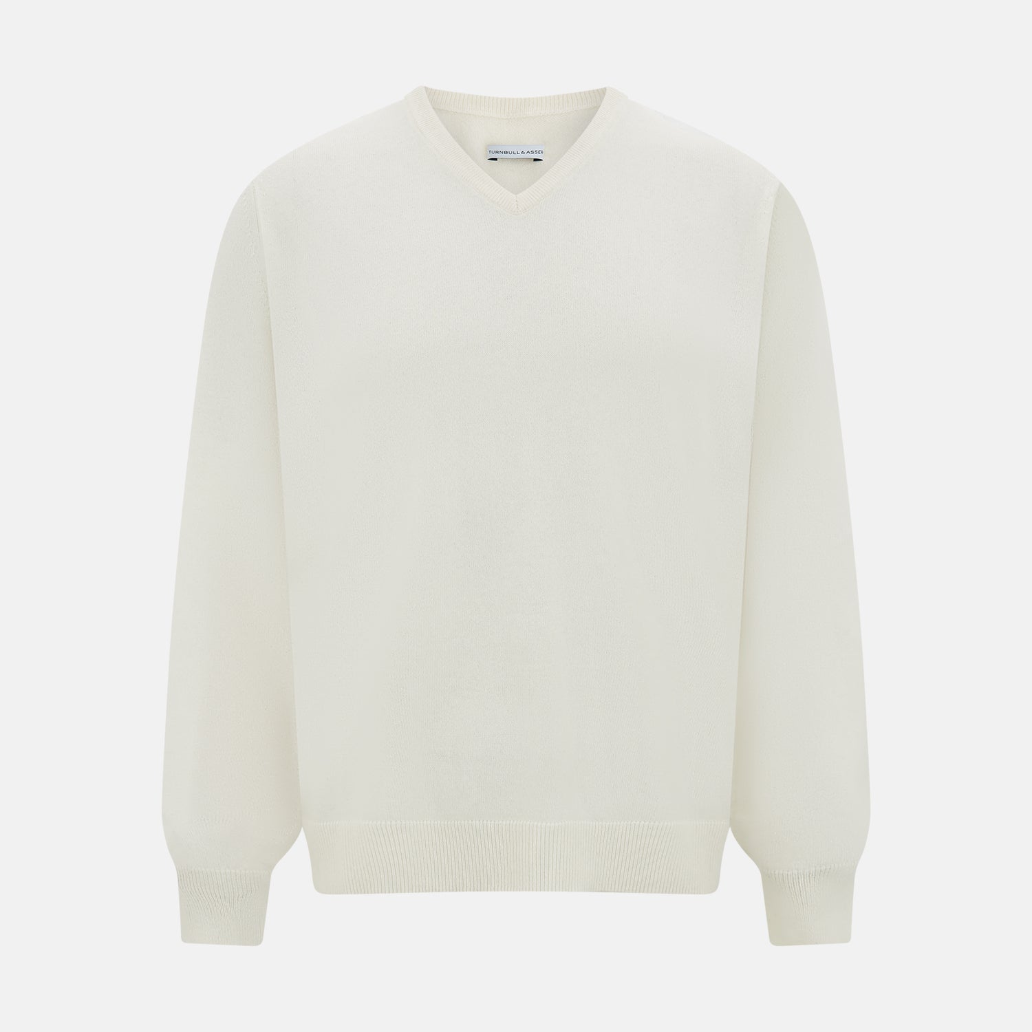 View 1 of product Ivory Cashmere V-neck Jumper