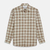 Green and Oatmeal Cotton Weekend Fit Langston Shirt