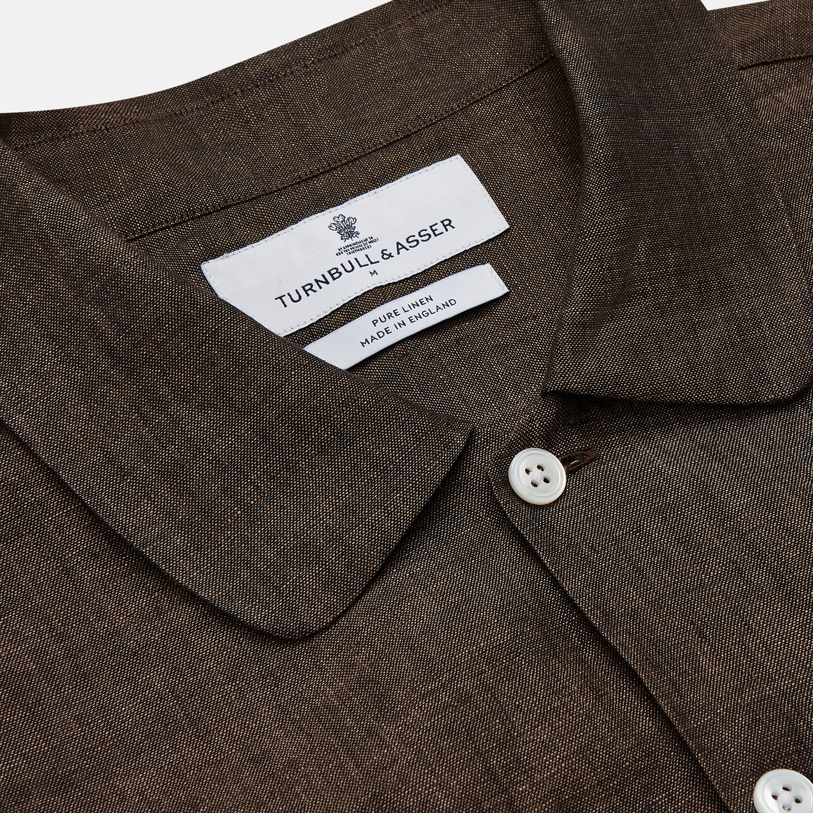 View 3 of product Chocolate Brown Linen Holiday Fit Fellows Shirt