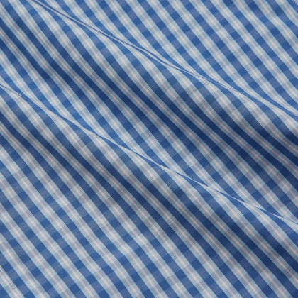 Navy Multi Check Cotton Regular Fit Mayfair Shirt Image 3