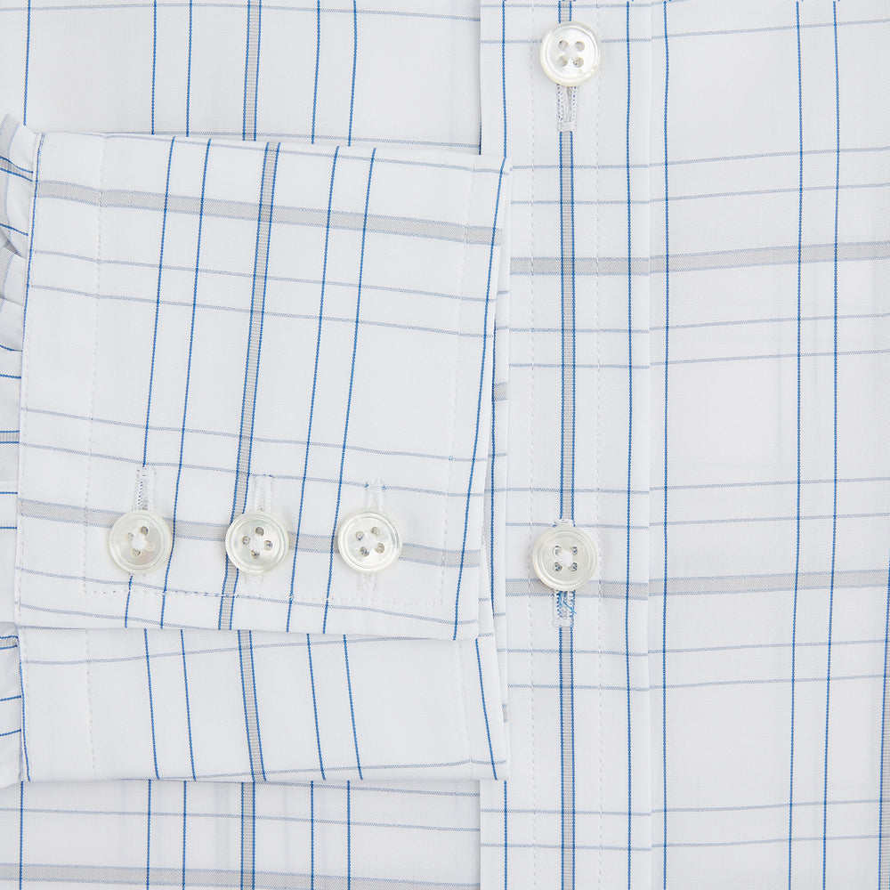 Blue and Grey Multi Check Mayfair Shirt