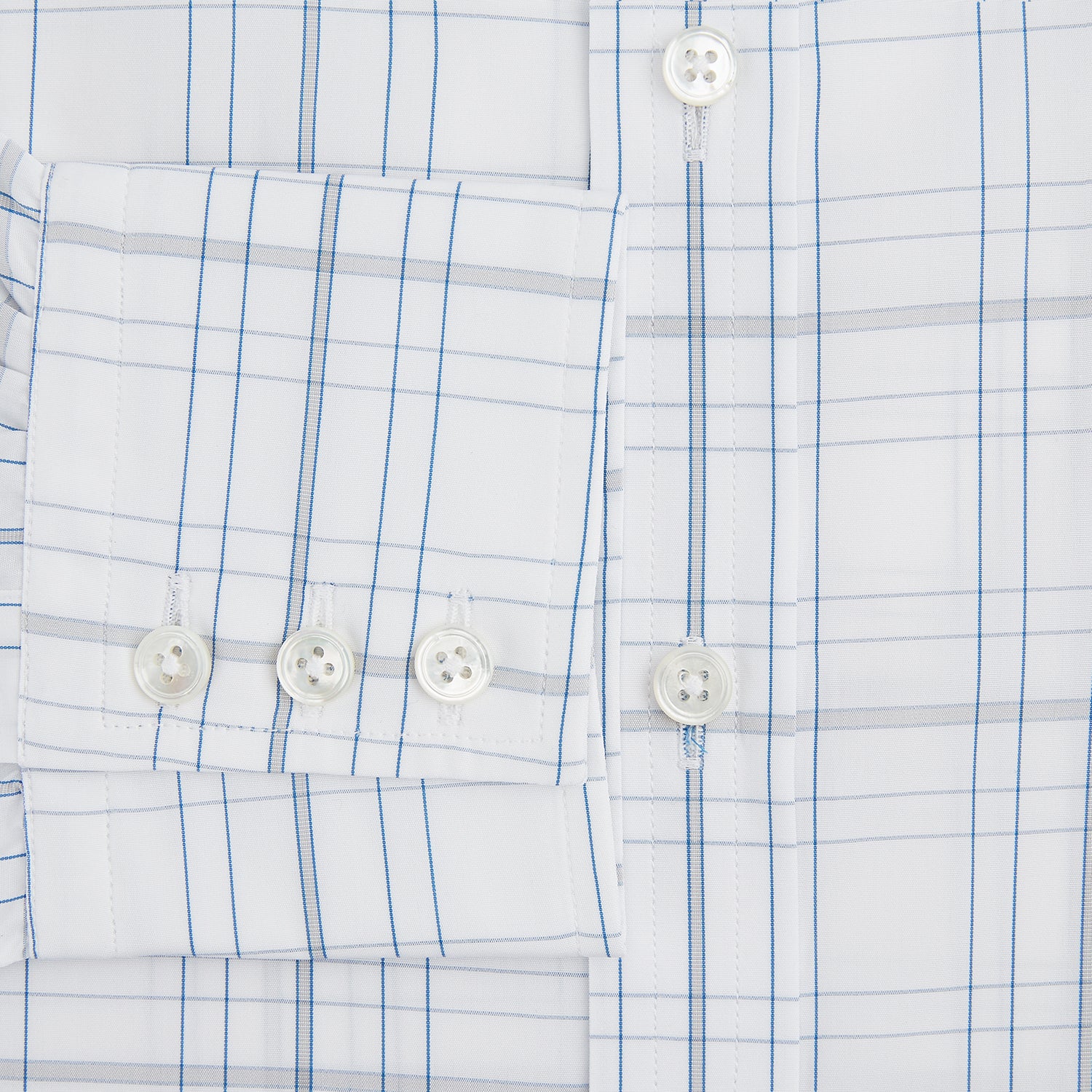 View 4 of product Blue and Grey Multi Check Mayfair Shirt