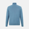 View 3 of product Pale Blue Fine Merino High Neck Jumper