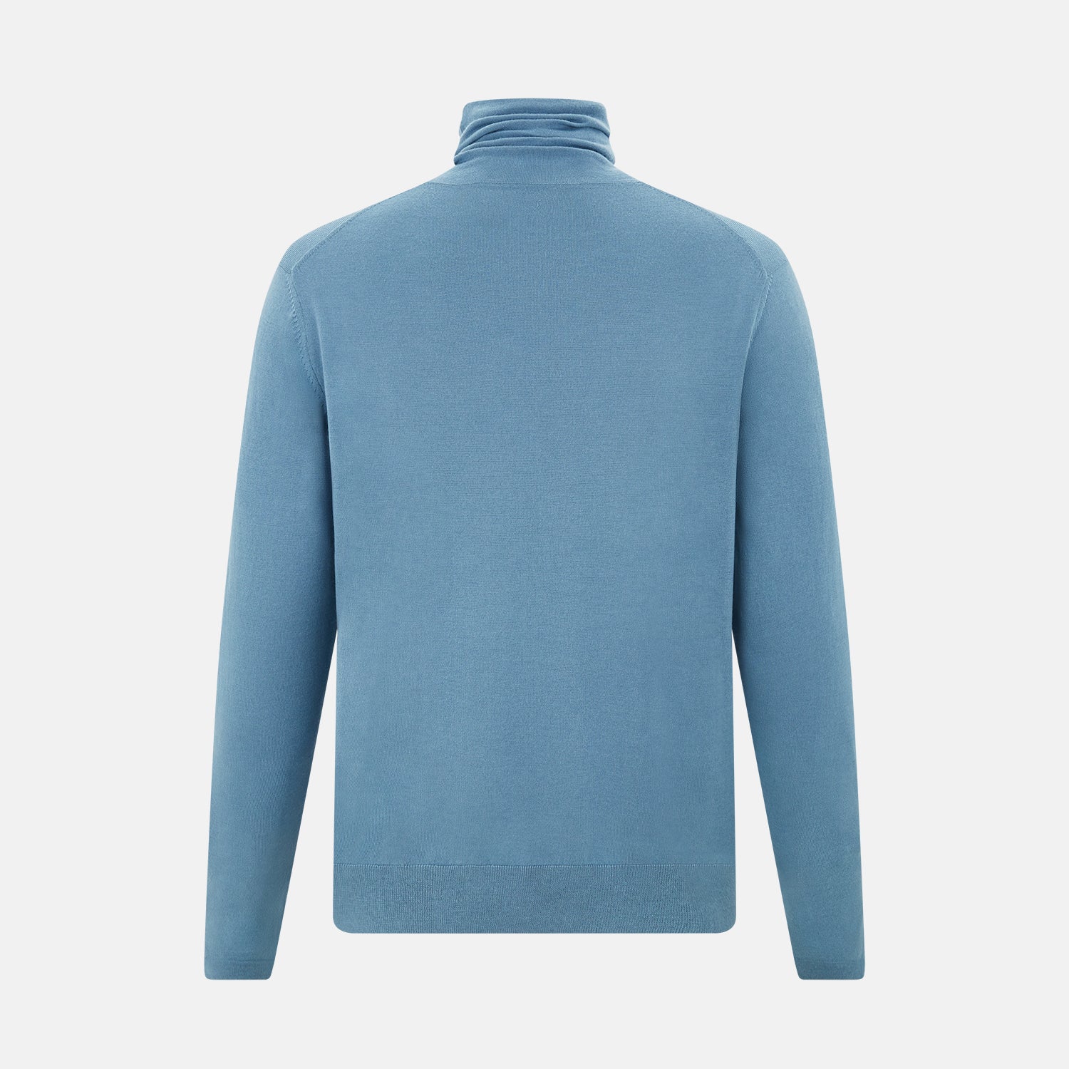 View 3 of product Pale Blue Fine Merino High Neck Jumper