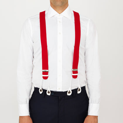 Red Adjustable Felt Braces Image 2