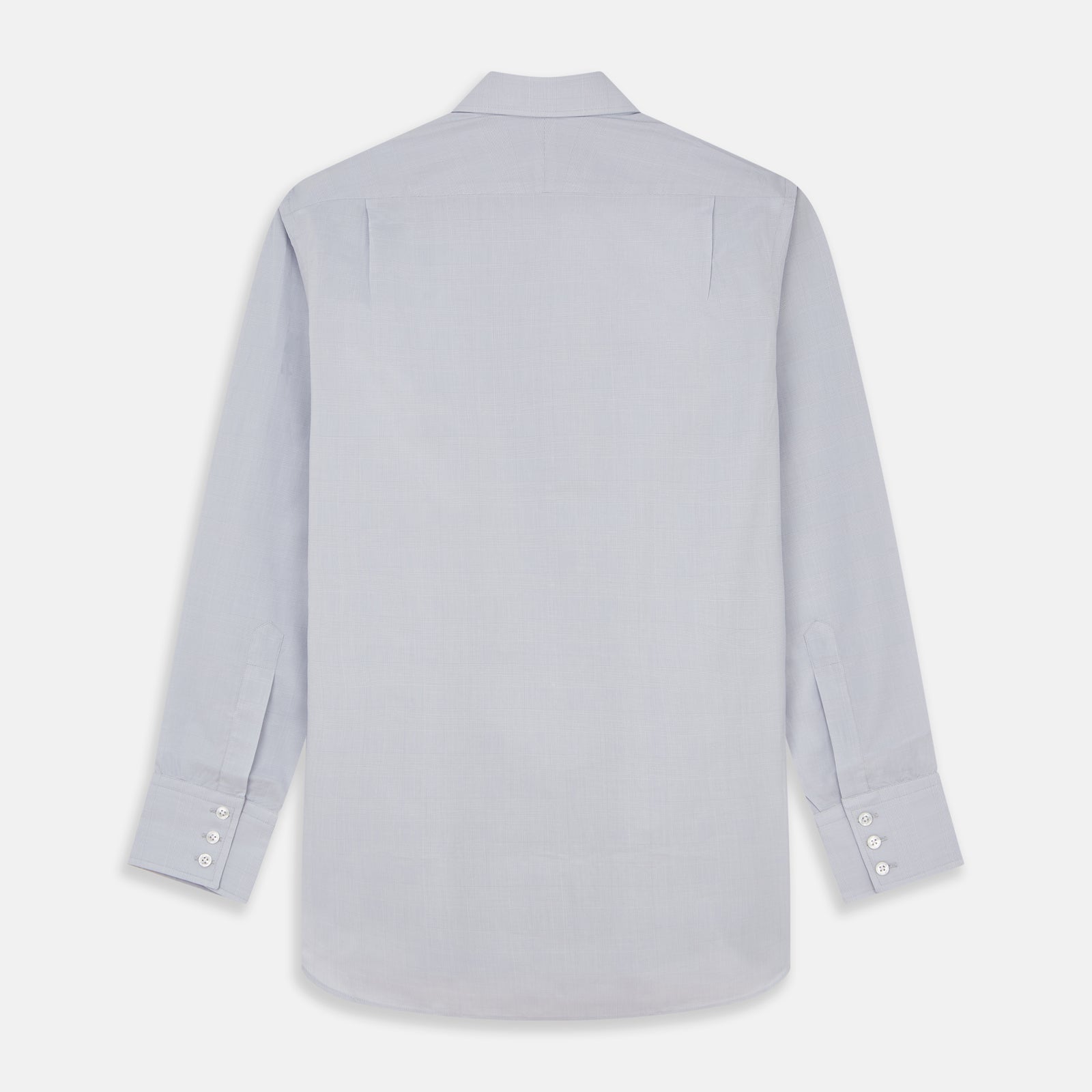 View 5 of product Faded Blue Block Check Cotton Regular Fit Mayfair Shirt