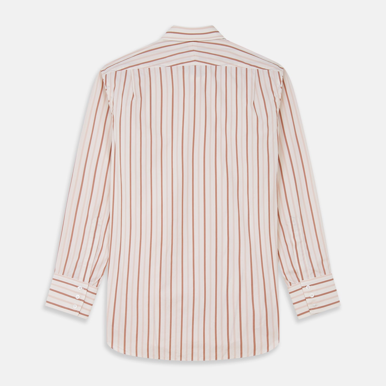 View 5 of product Pink and Sandstone Stripe Cotton Regular Fit Mayfair Shirt
