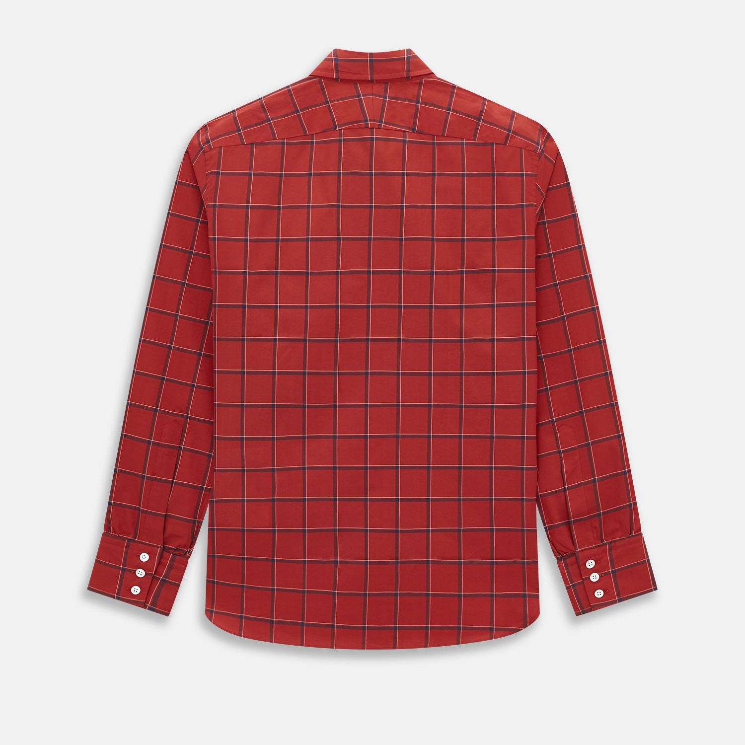 View 3 of product Dark Red Grid Check Windsor Shirt