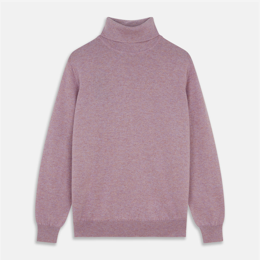 Lilac Heather Aubrey Cashmere Roll Neck Jumper