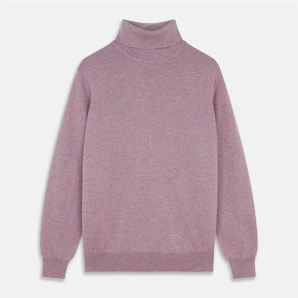 Lilac Heather Aubrey Cashmere Roll Neck Jumper