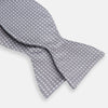 View 3 of product Silver and White Square Silk Bow Tie