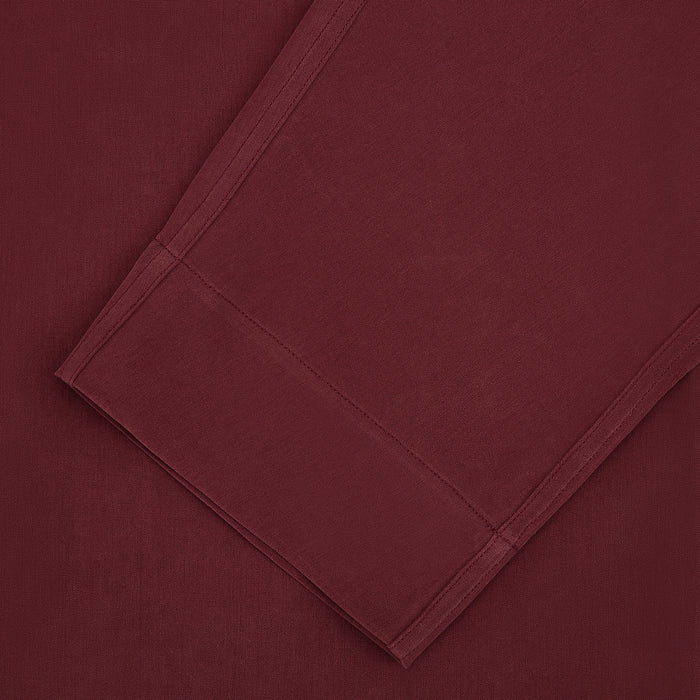Burgundy Silk Pyjama Set Image 2
