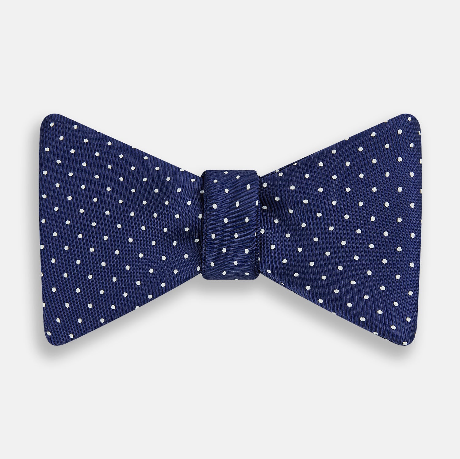 View 1 of product Azzurro and White Spot Silk Bow Tie