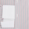 View 4 of product Red Double Stripe Shirt with Contrast T&A Collar and Cuffs