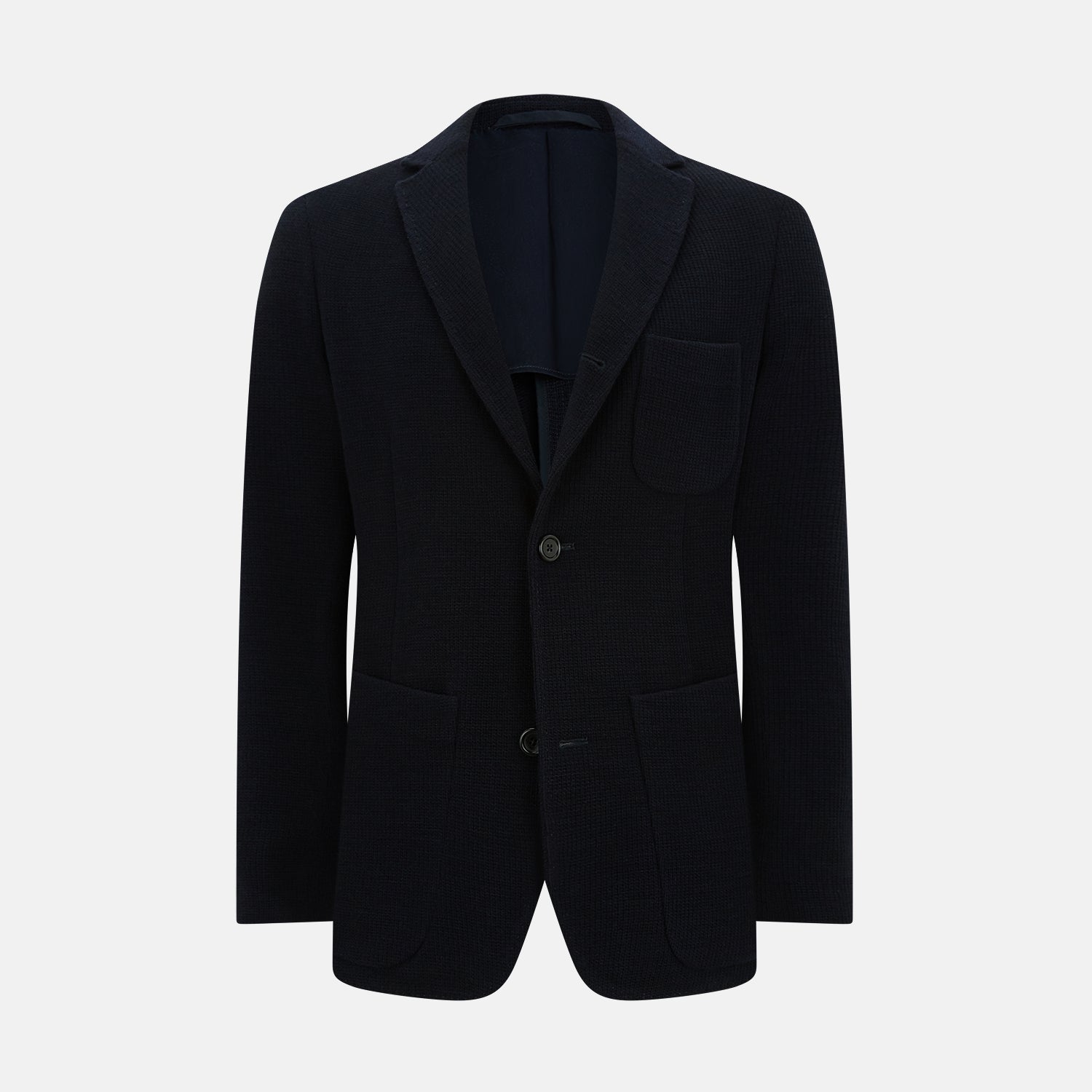 View 1 of product NAVY KNITTED CAMBRIDGE BLAZER