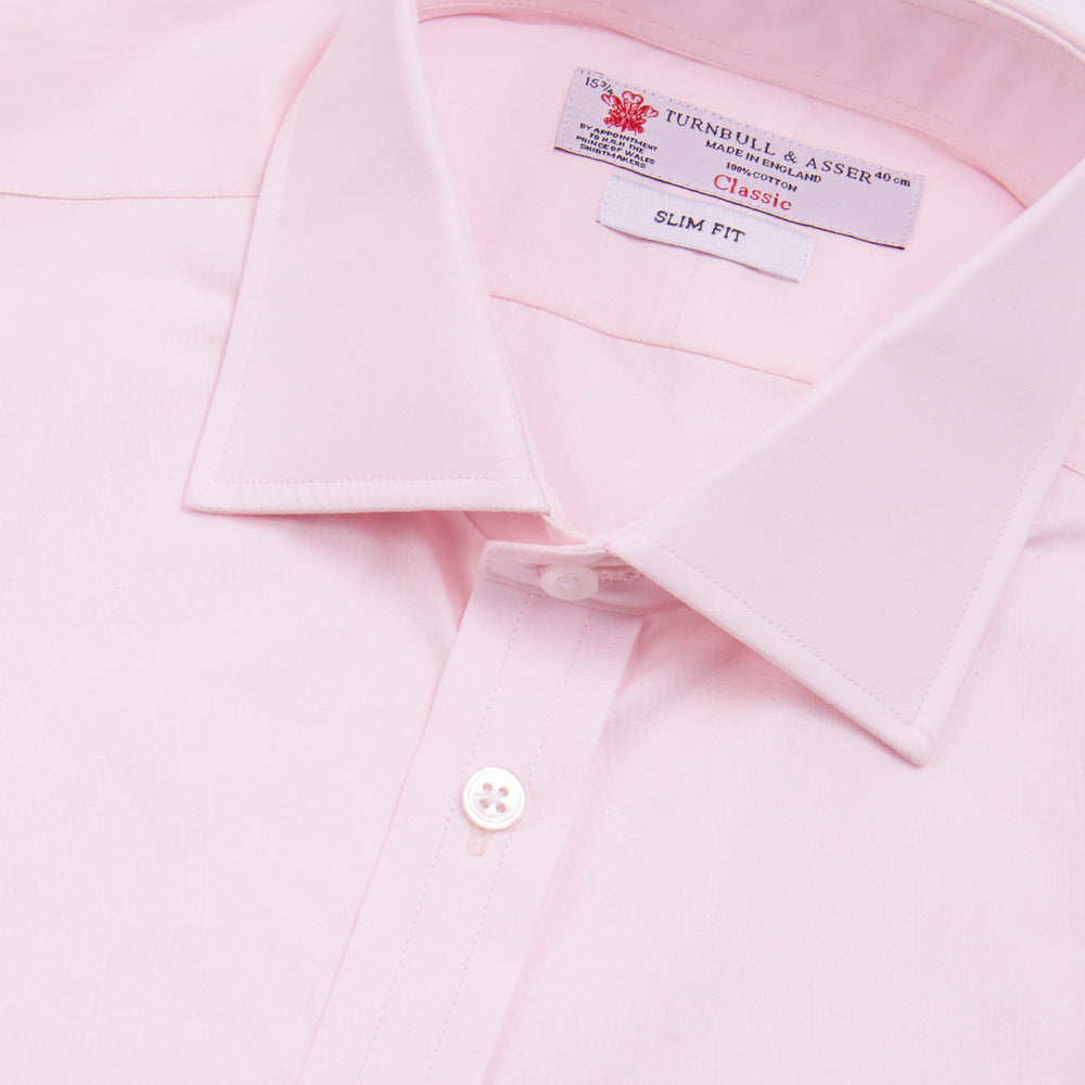 Pink Slim Fit Poplin Shirt