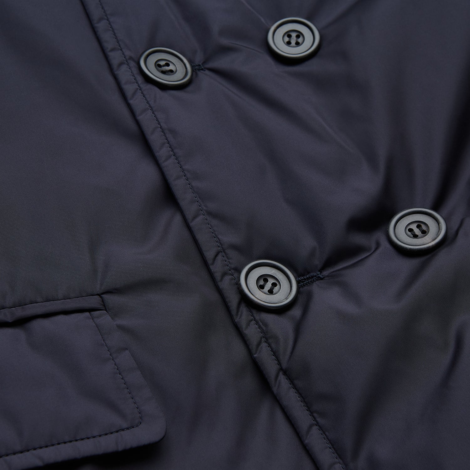 View 7 of product Navy Burrows Double Breasted Coat