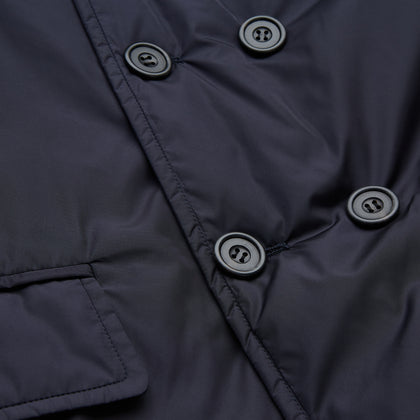Navy Burrows Double Breasted Coat Image 6