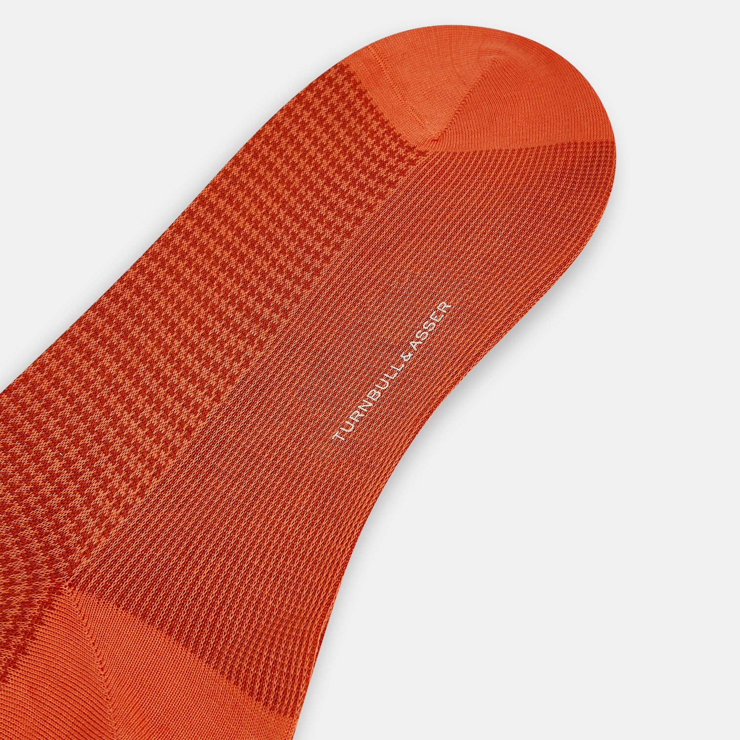 View 3 of product Orange Houndstooth Mid-Length Socks